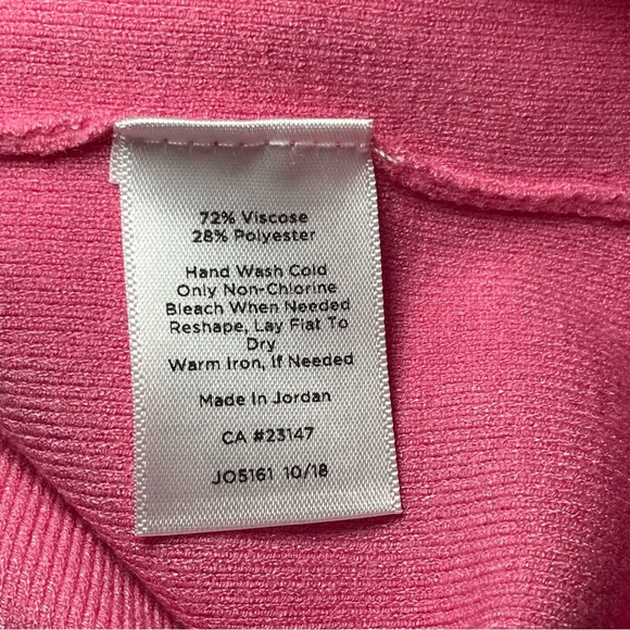 Talbots Scalloped V-Neck Sweater Pink Pullover Knit Extra Large Petite Feminine - Picture 6 of 9